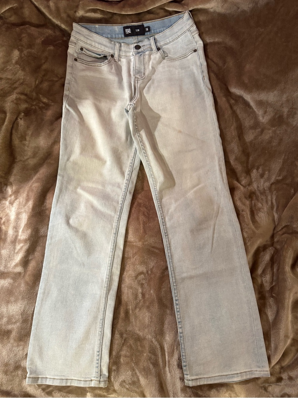 RSQ Men's Pale Blue Straight-Leg Jeans